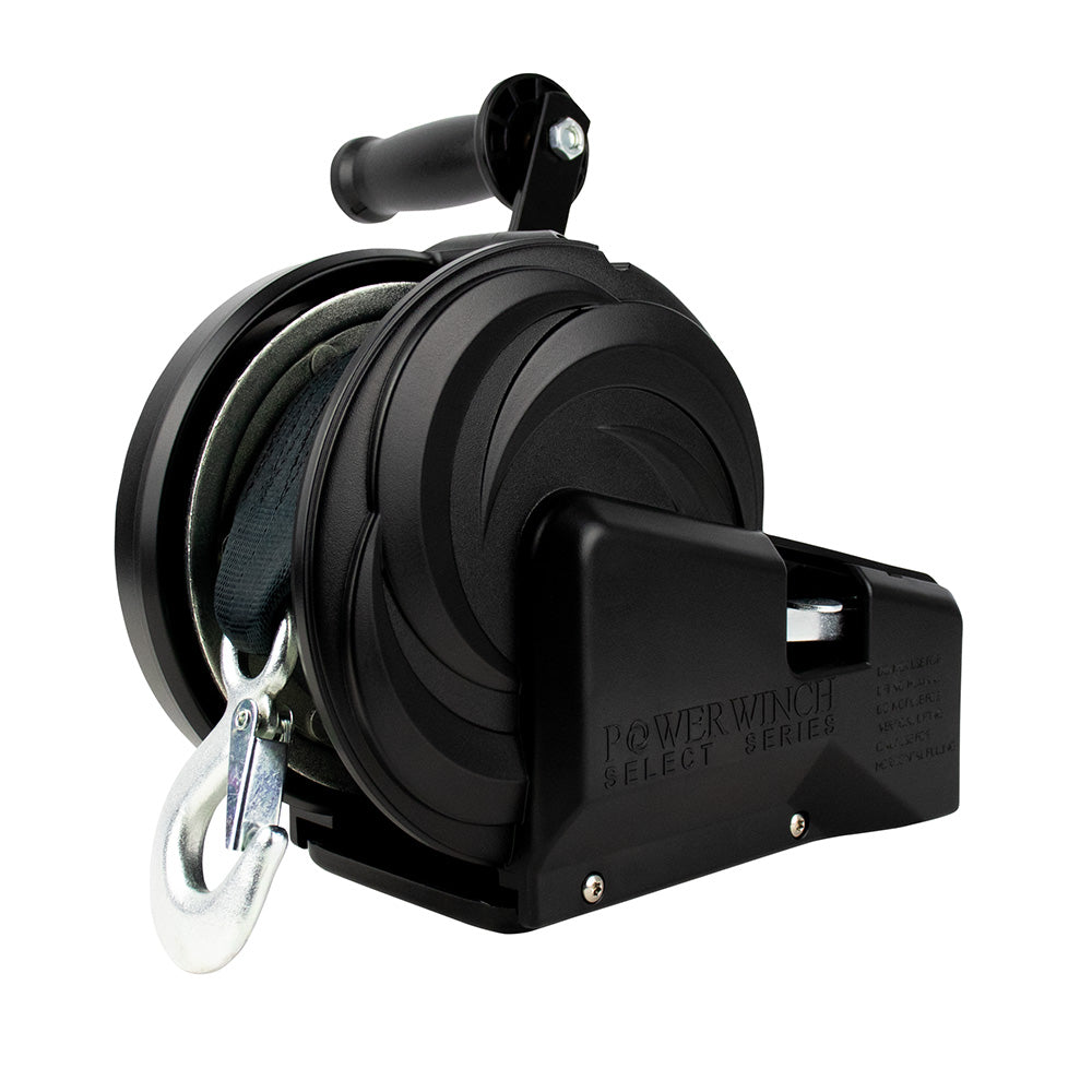 Powerwinch Select Series Winch 1800lb 2 Speed 8 Crank Arm  Carbon Black 21400W18008BR