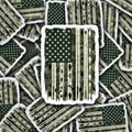 DS 2954 - Fishing American Flag Camo Die Cut sticker