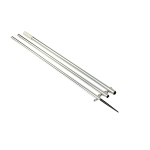 Lees 16 Bright Silver Pole w Black Spike Step Tube 1 38 MX8716CR