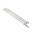 Lees 16 MKII Bright Silver Pole wBlack Spike 138 OD  fCenter Riggers AO8715CR