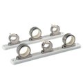 TACO 3Rod Hanger wPoly Rack  Polished Stainless Steel F1627531