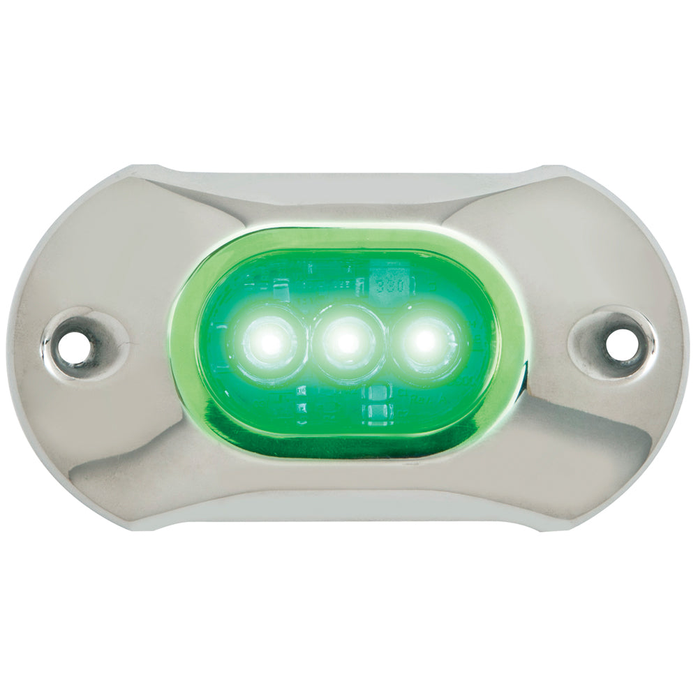 Attwood Light Armor Underwater LED Light  3 LEDs   Green 65UW03G7