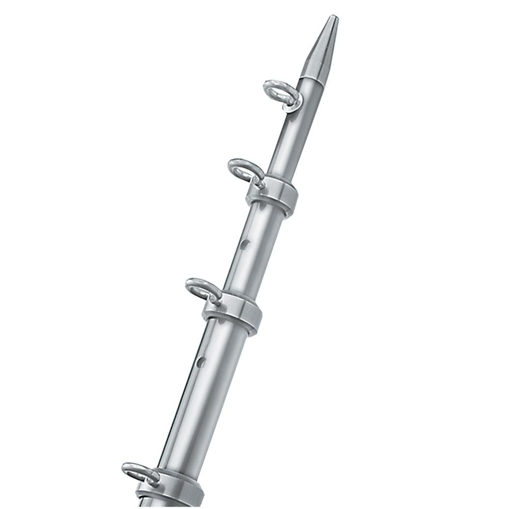 TACO 8 Center Rigger Pole  Silver wSilver Rings  Tip  118 Butt End Diameter OC0422VEL8
