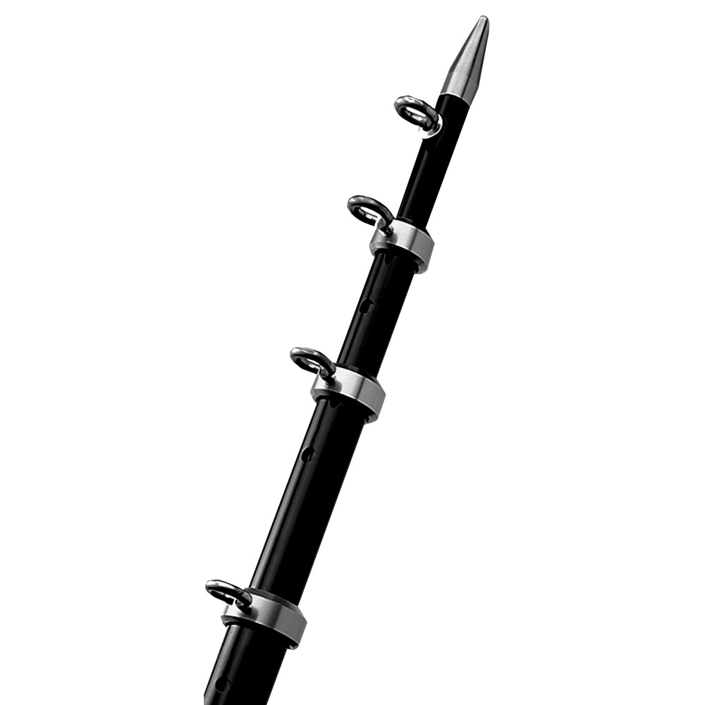 TACO 8 BlackSilver Center Rigger Pole  118 Diameter OC0422BKA8