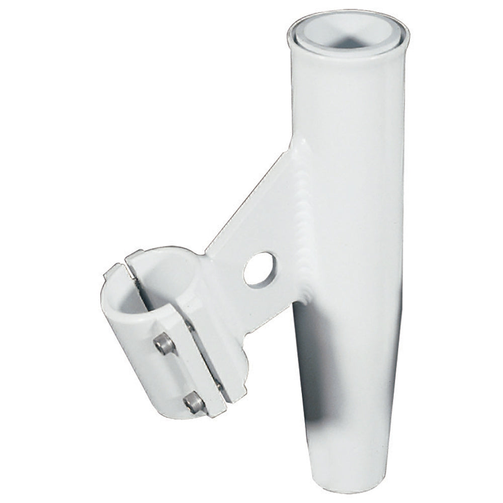 Lees ClampOn Rod Holder  White Aluminum  Vertical Mount Fits 1315 OD Pipe RA5002WH