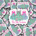 DC 2101 - Tis the season Christmas trees Die Cut Sticker