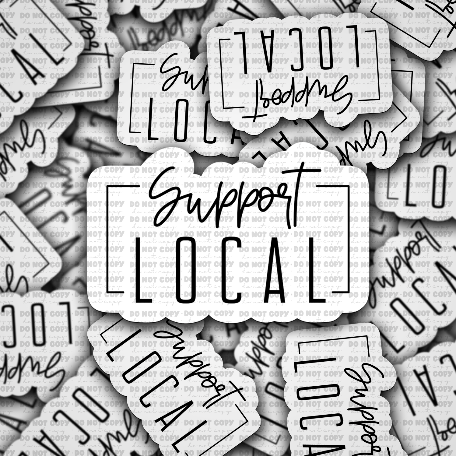 DC746 Support local sticker Die cut sticker