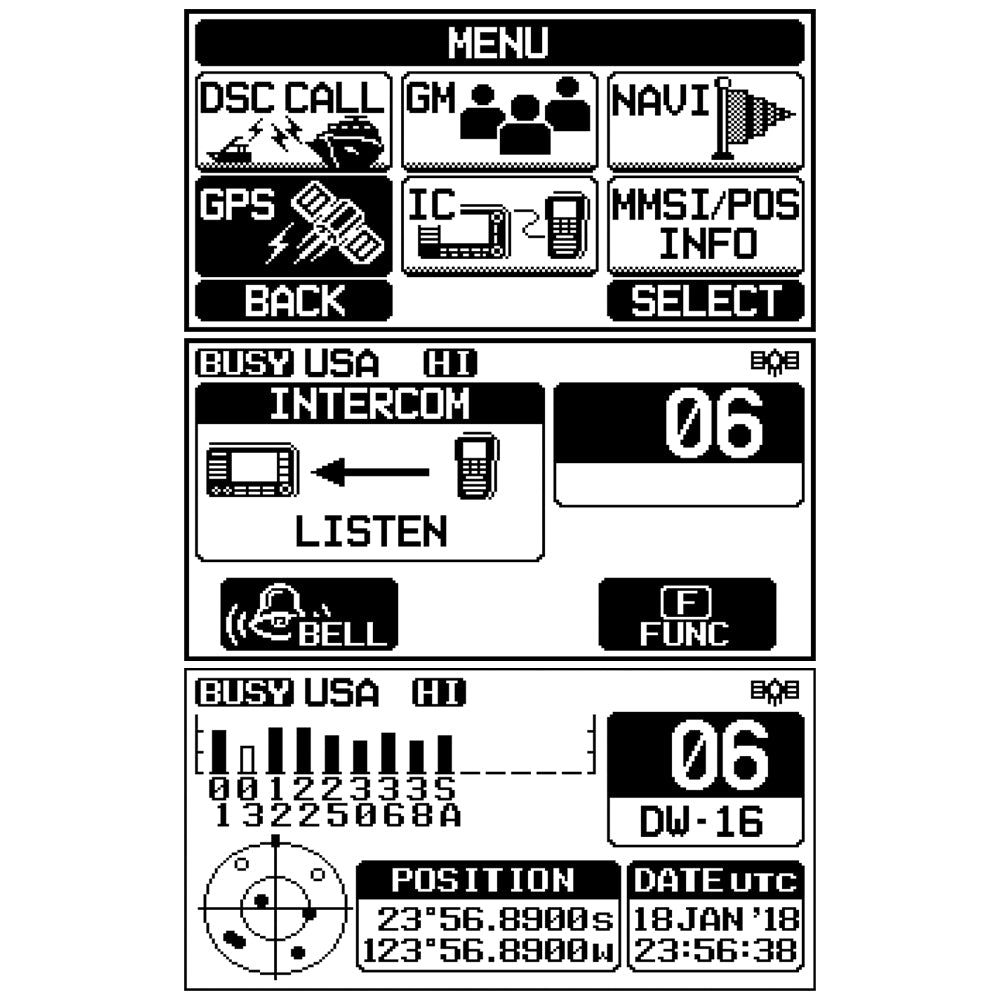 Standard Horizon GX1800G Fixed Mount VHF wGPS  White GX1800GW