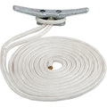 SeaDog Double Braided Nylon Dock Line  58 x 25  White  302116025WH1