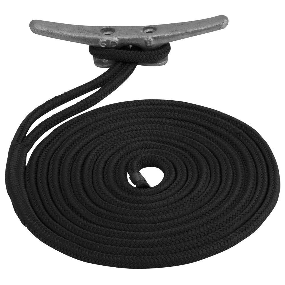 SeaDog Double Braided Nylon Dock Line  34 x 35  Black 302119035BK1