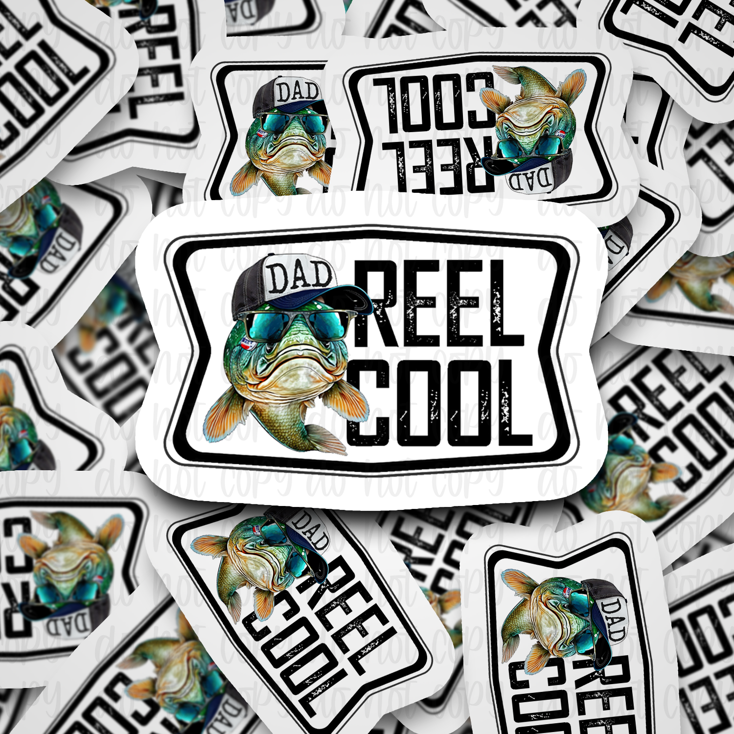 Dad reel cool Die cut sticker