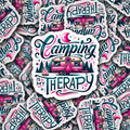 DS 2963 -  Camping is my theraphy Cut sticker