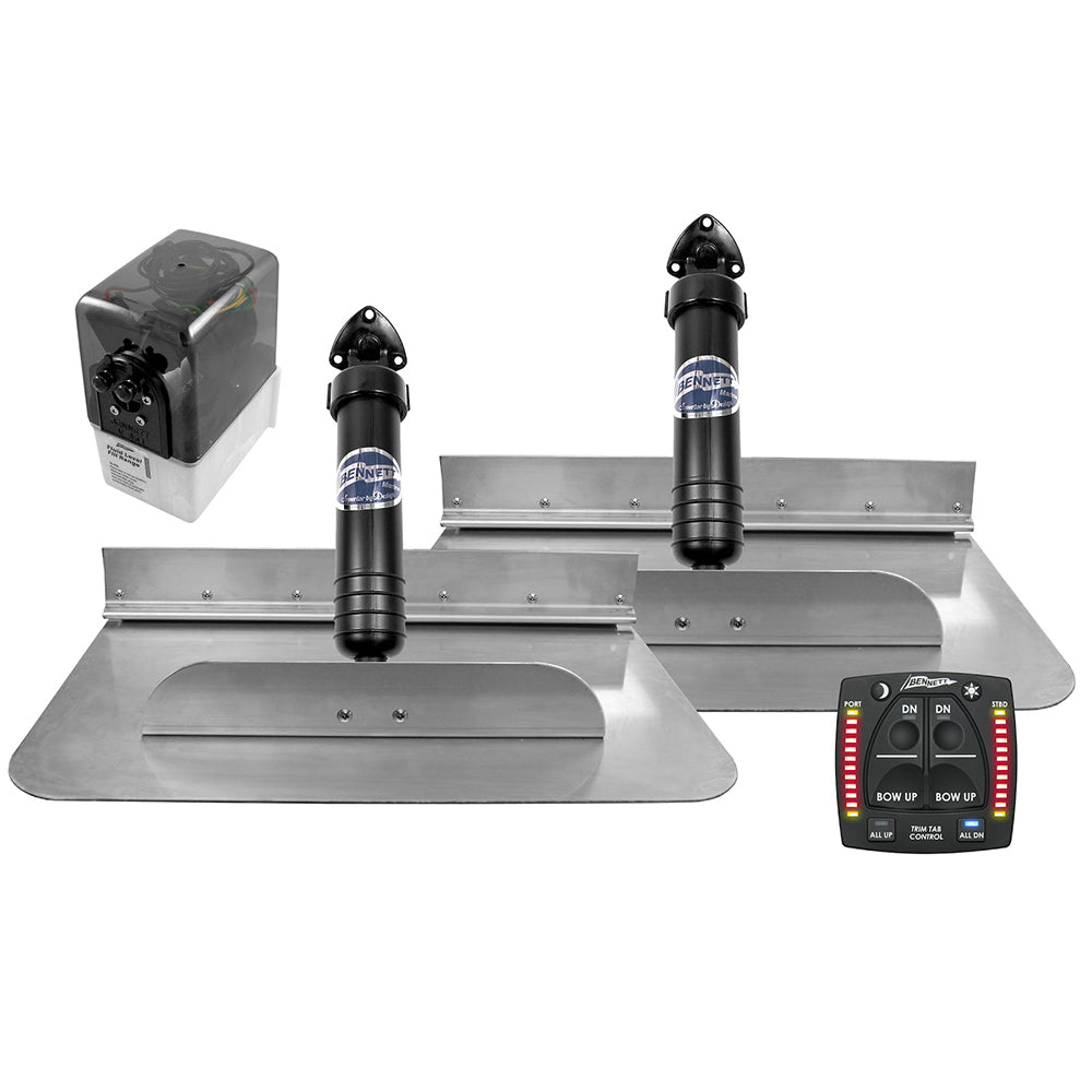 Bennett Marine 18x12 Hydraulic Trim Tab System wOne Box Indication 1812OBI