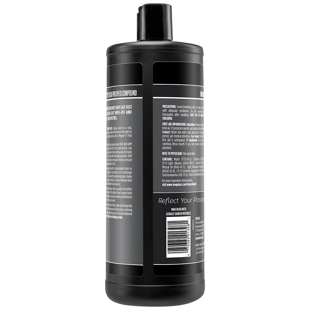 Meguiars Mirror Glaze Ultra Pro Speed Compound  Heavy Cut High Gloss  32oz M11032
