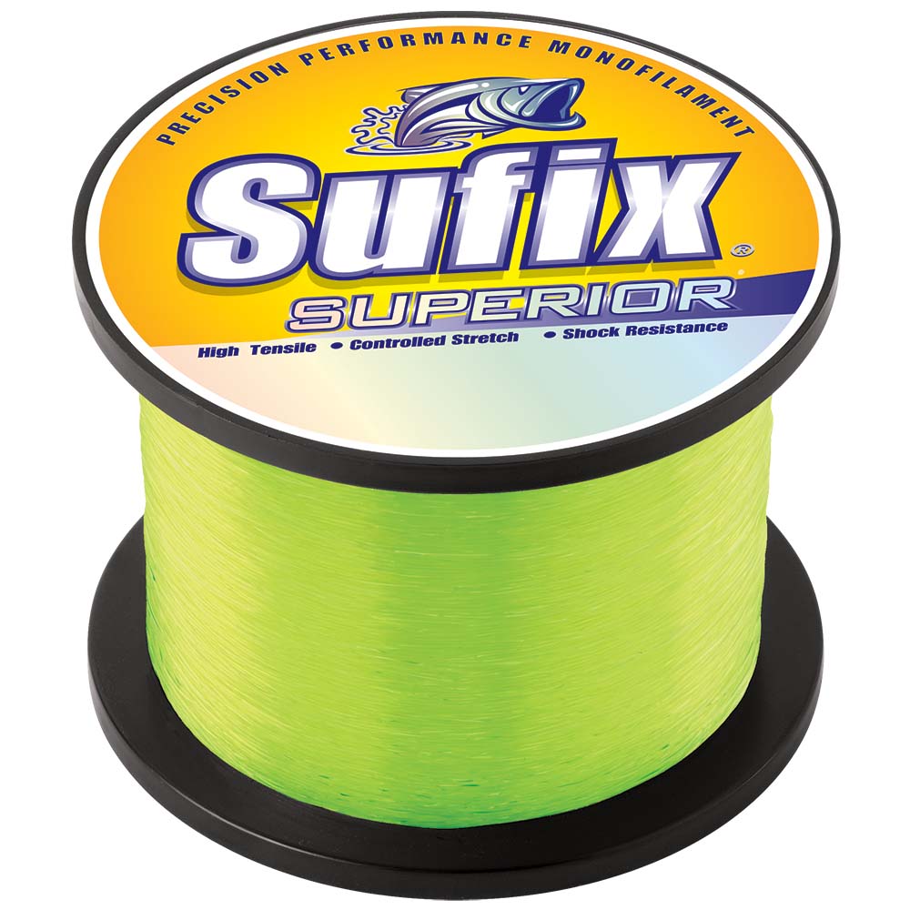 Sufix Superior HiVis Yellow Monofilament  30lb  7895 yds 650130