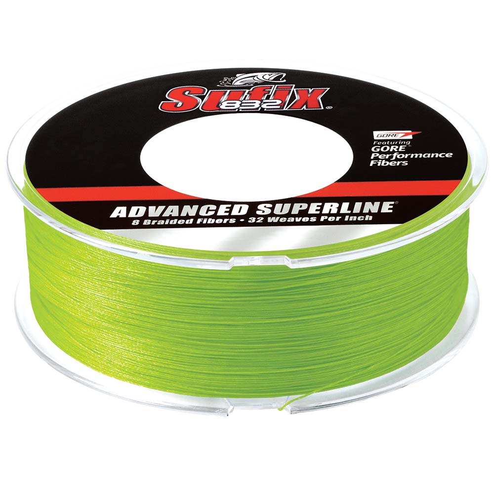 Sufix 832 Advanced Superline Braid  6lb  Neon Lime  600 yds 660206L