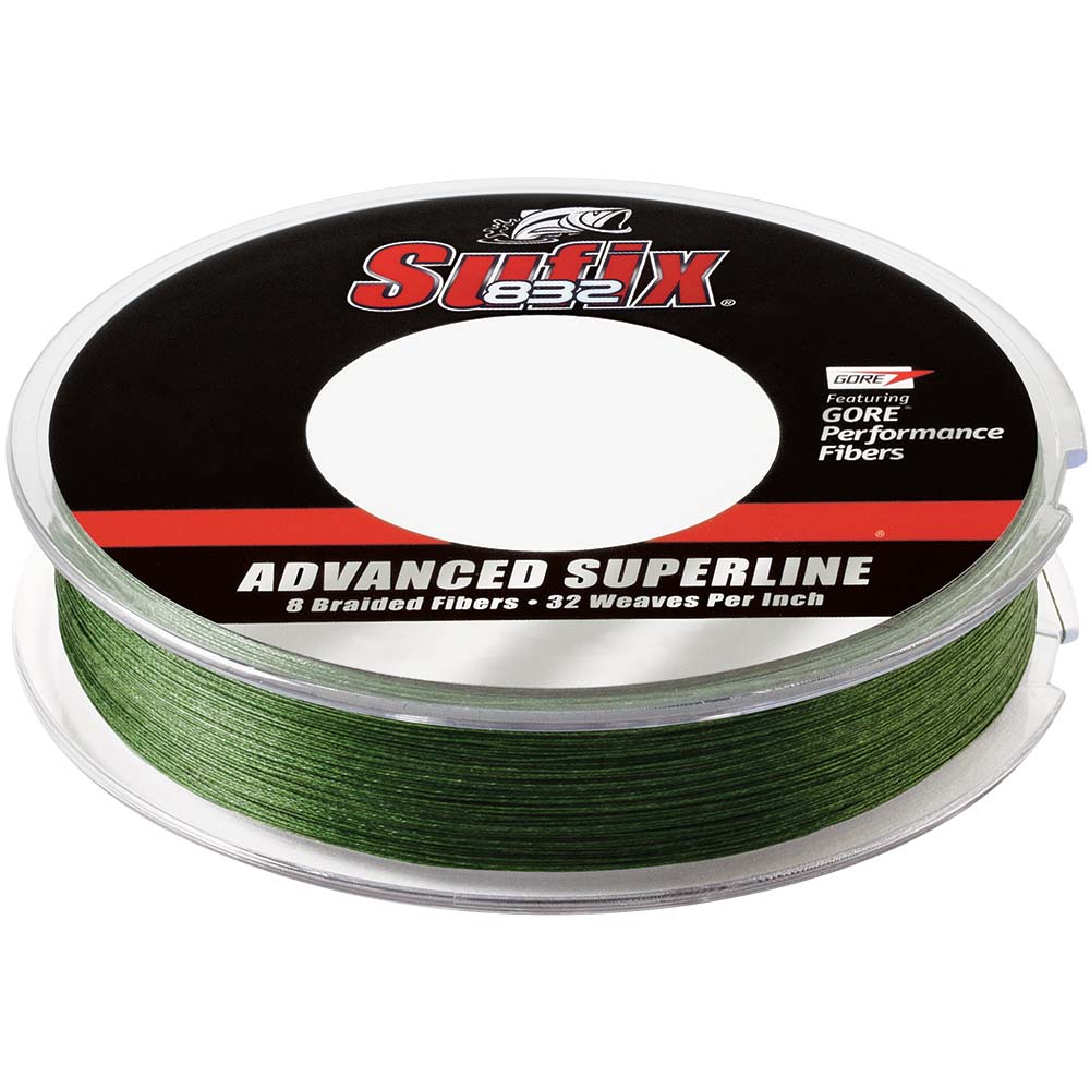 Sufix 832 Advanced Superline Braid  8lb  LowVis Green  300 yds 660108G