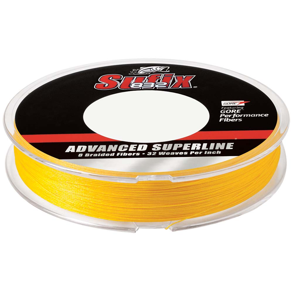 Sufix 832 Advanced Superline Braid  8lb  HiVis Yellow  300 yds 660108Y