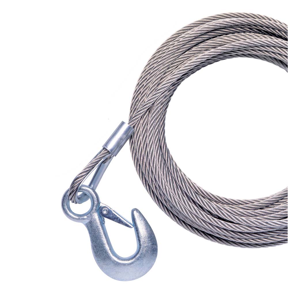 Powerwinch Cable 732 x 30 Universal Premium Replacement wHook  Stainless Steel P7188700AJ