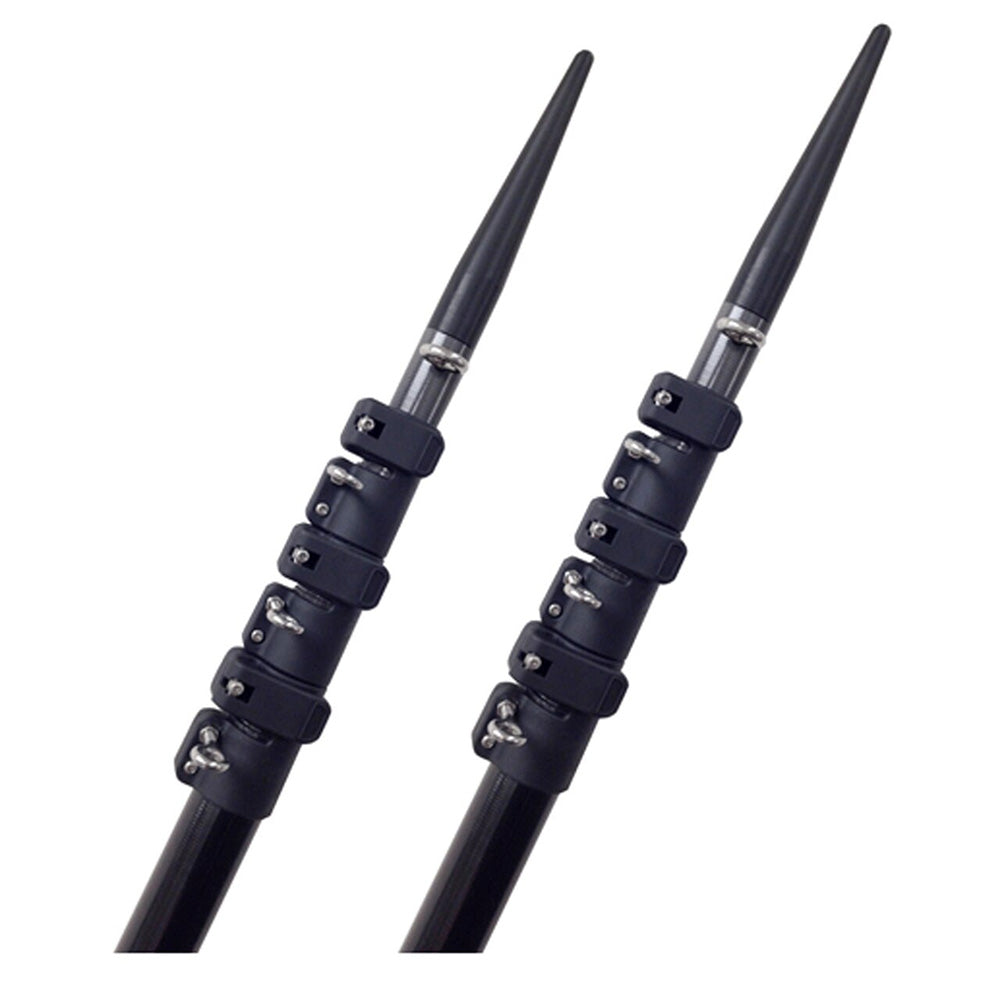 Lees Tackle 16 Telescoping Carbon Fiber Outrigger Poles Sleeved fTACO Bases CT39169002