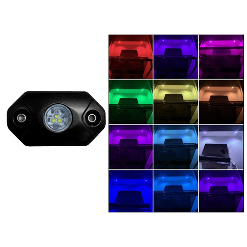 Black Oak Rock Accent Light  RGB  Black Housing  RLRGB