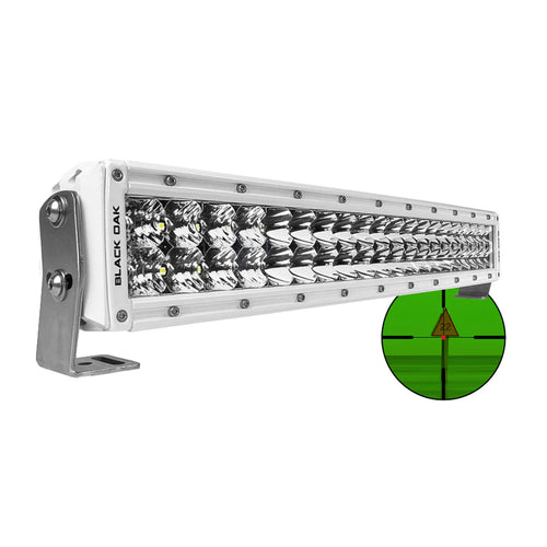 Black Oak Pro Series Double Row Combo Infrared 20 850nm Light Bar  White  20MIR850
