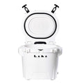 LAKA Coolers 30 Qt Cooler wTelescoping Handle  Wheels  White 1079