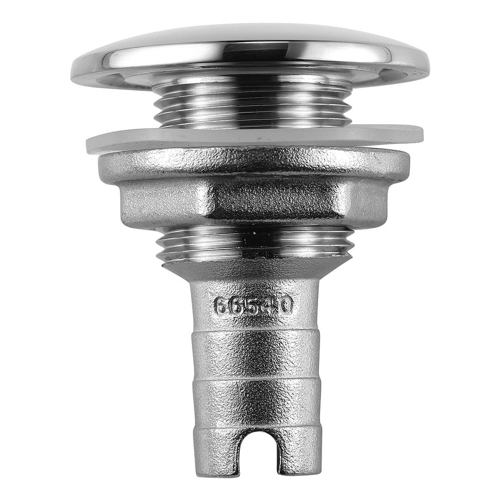 Attwood Stainless Steel ThruHull Short Straight Barbed  58 Inner Diameter 665403