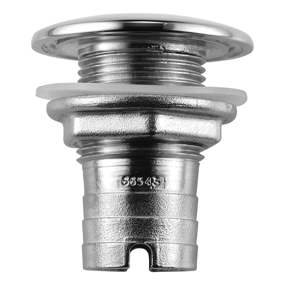 Attwood Stainless Steel ThruHull Short Straight Barbed  118 Inner Diameter 665433