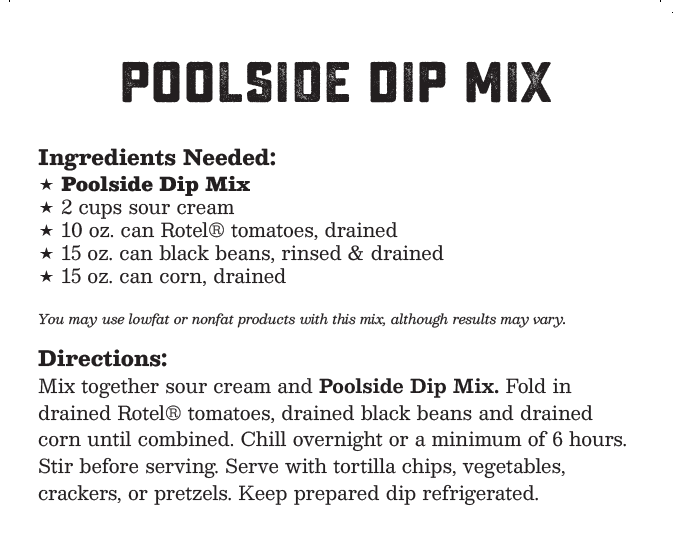 Coastal Kitchen- Poolside Dip Mix