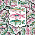 DS 2984 - Preppy glitter fish Die Cut sticker