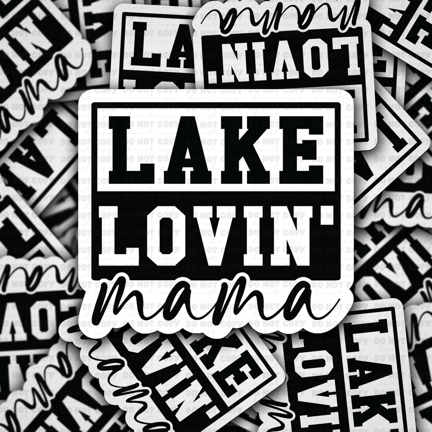 DS 2973 - Lake lovin mama Die Cut sticker